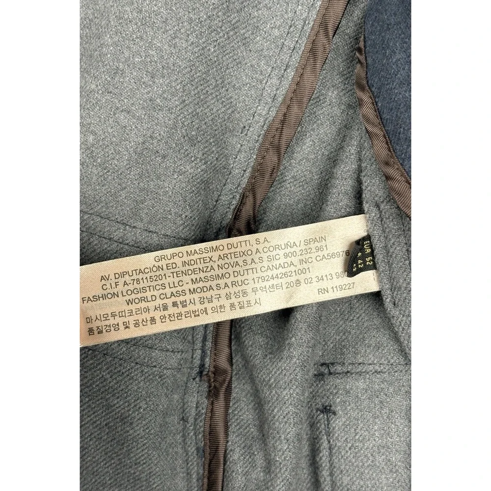 Massimo Dutti Mens 42 Blazer Blue Extra Fine Cotton Elbow Patch Bulgaria Jacket